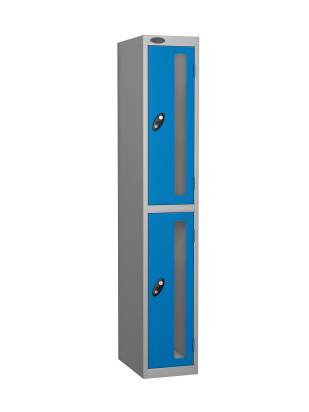 Probe-2-door-vision-panel-anti-stock-theft-locker-blue