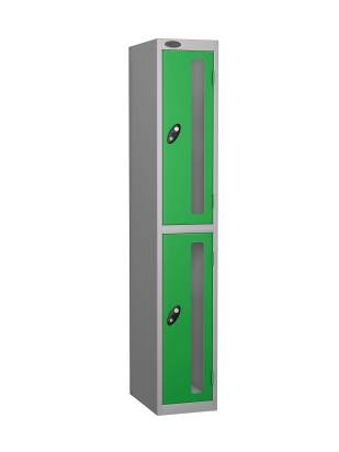 Probe-2-door-vision-panel-anti-stock-theft-locker-green