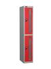 Probe-2-door-vision-panel-anti-stock-theft-locker-red