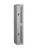 Probe-2-door-vision-panel-anti-stock-theft-locker-silver