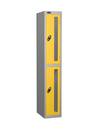 Probe-2-door-vision-panel-anti-stock-theft-locker-yellow