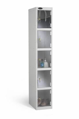 Clear View Locker - Five Compartment