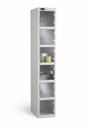 Clear View Locker - Six Compartment